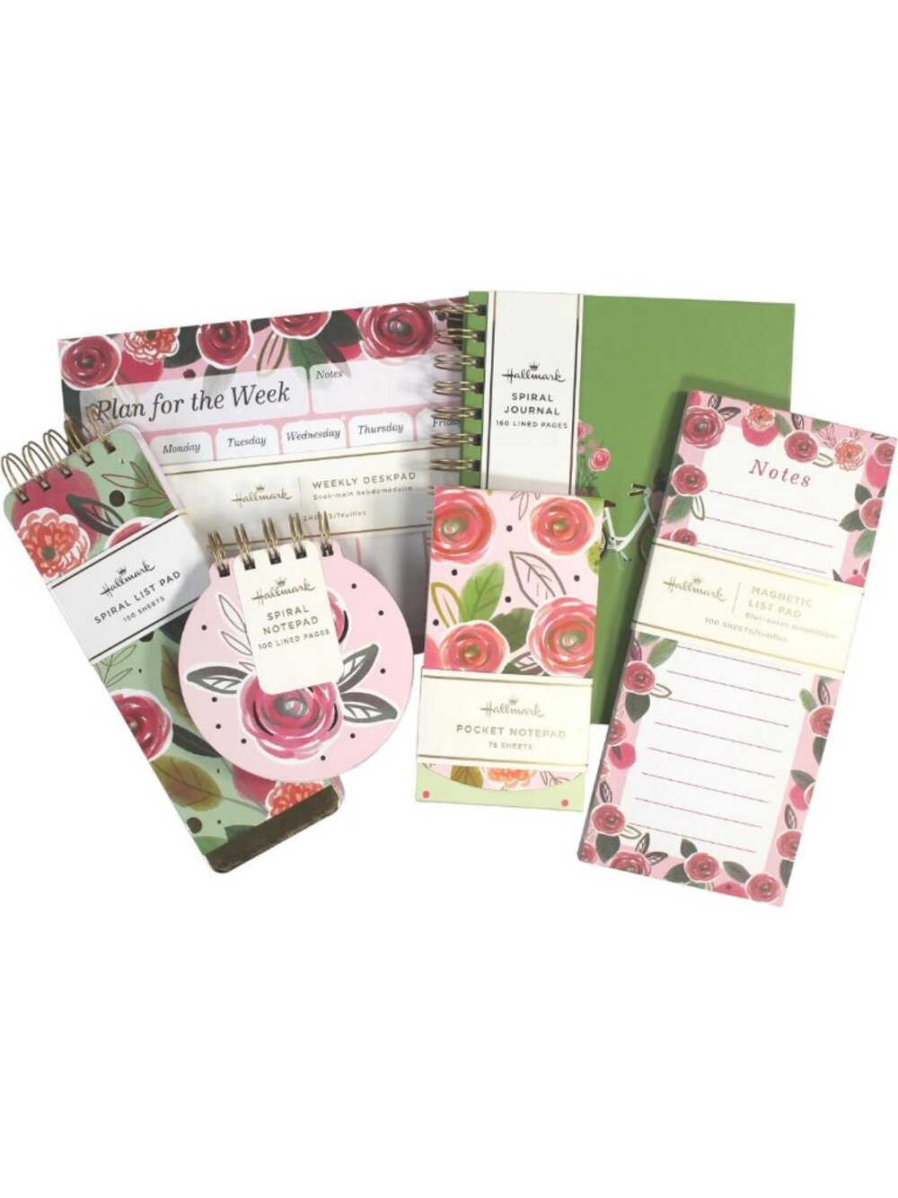 Floral Journal & Stationery Set of 6 - Perfect for Gifts, Note-taking & Planning